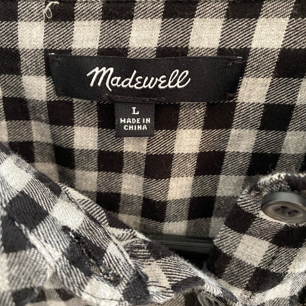 Black Checkered Button Up - image 2